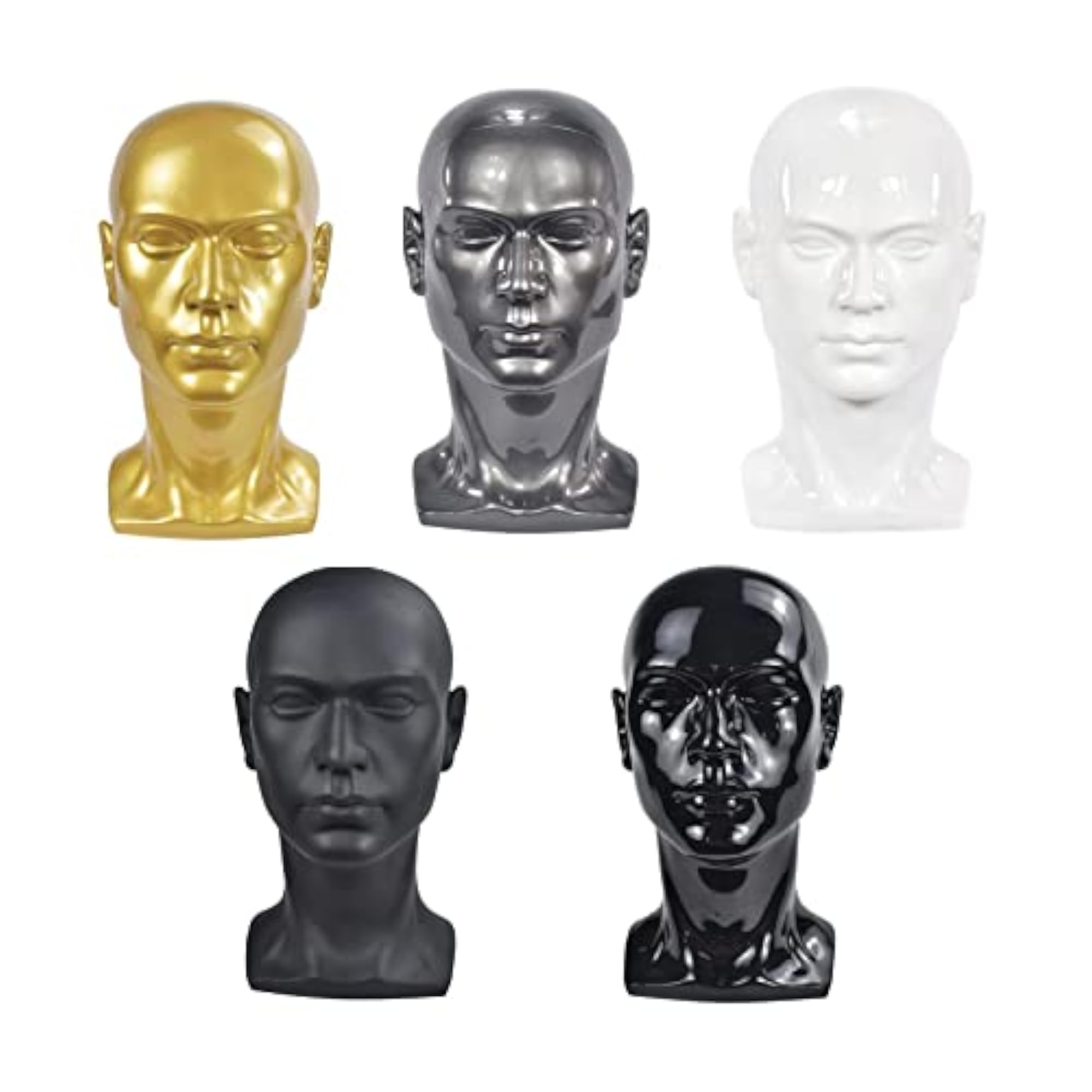 Male Training Mannequin Head for Cosmetology, Black